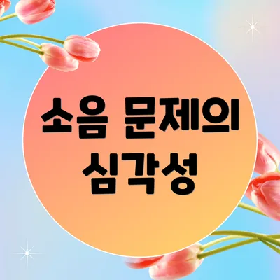 소음 문제의 심각성