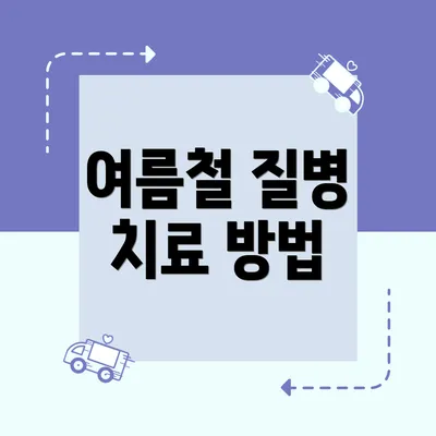 여름철 질병 치료 방법