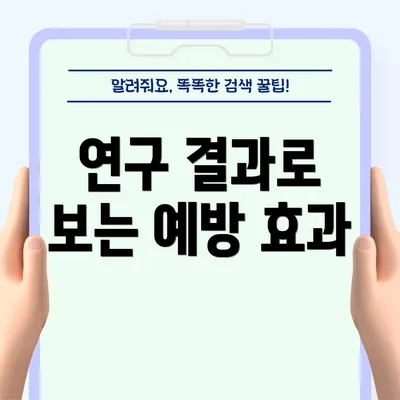연구 결과로 보는 예방 효과