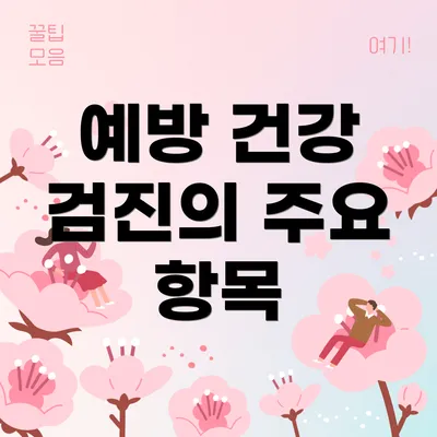 예방 건강 검진의 주요 항목