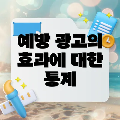 예방 광고의 효과에 대한 통계