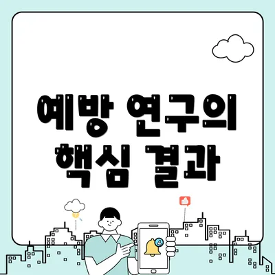 예방 연구의 핵심 결과