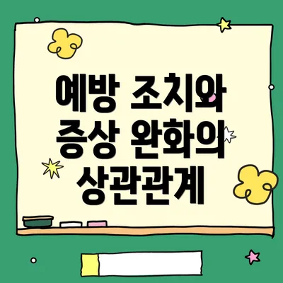 예방 조치와 증상 완화의 상관관계