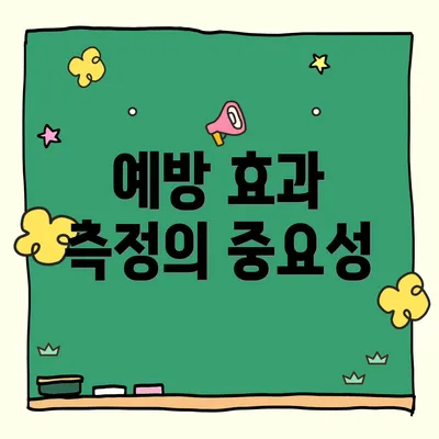 예방 효과 측정의 중요성
