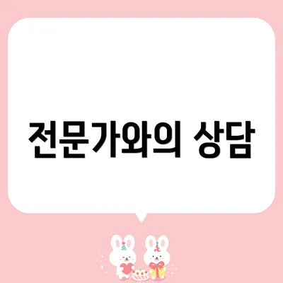 전문가와의 상담