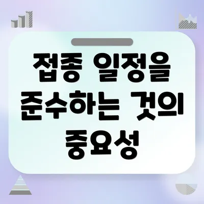 접종 일정을 준수하는 것의 중요성