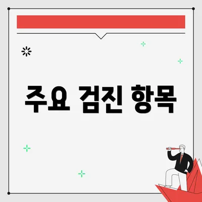 주요 검진 항목