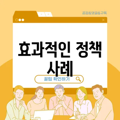효과적인 정책 사례
