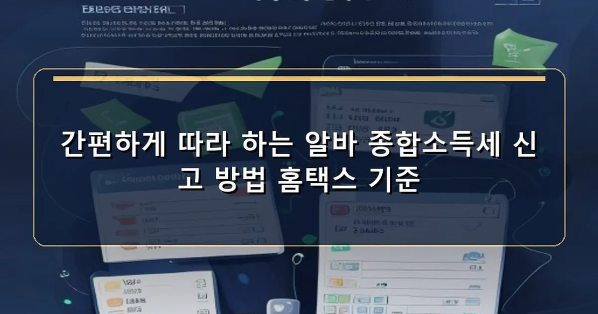종합소득세 신고 방법 알바 이미지