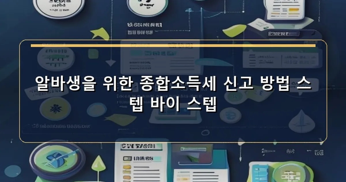알바생 종합소득세 신고 방법 이미지