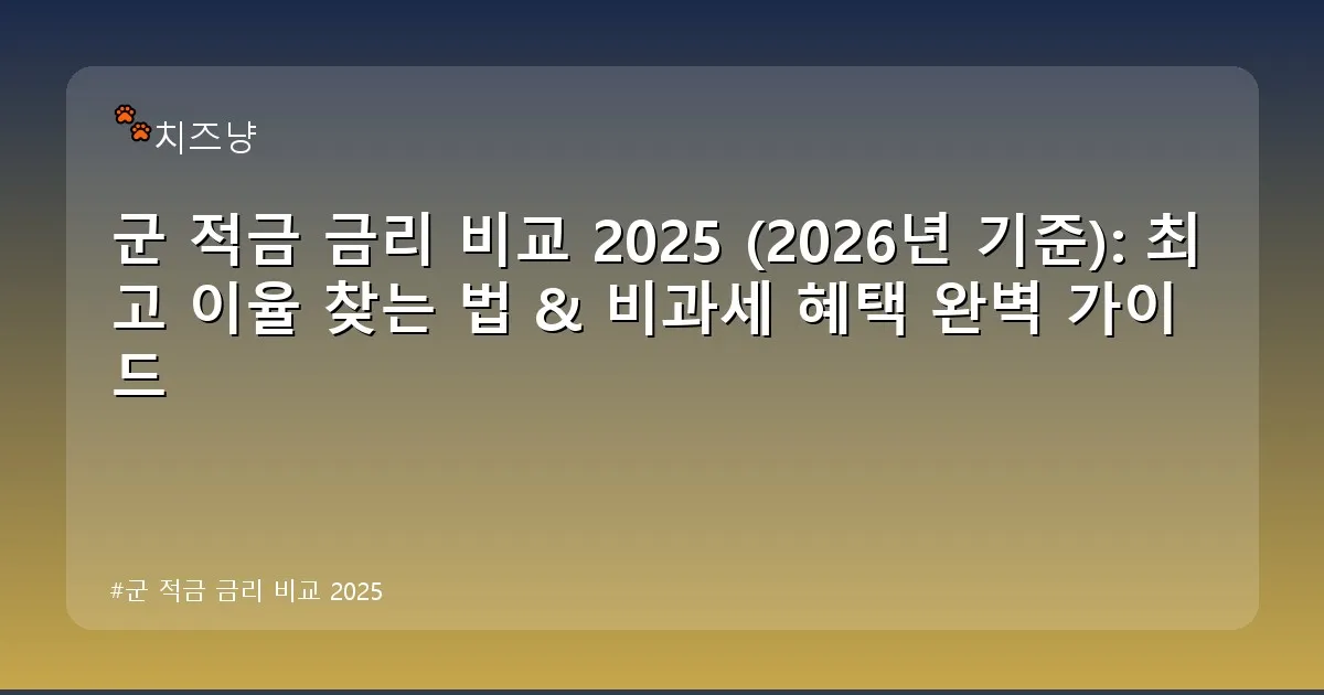 군 적금 금리 비교 2025 - chanyang2.co.kr 캐릭터