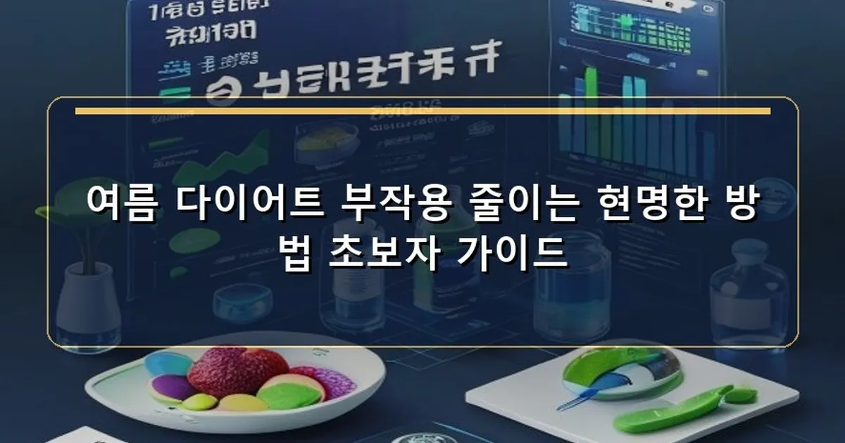 여름 준비 다이어트 - 건강한 다이어트를 상징하는 신선한 채소와 물